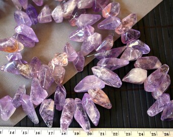 Natural Ametrine Irregular Point Nugget Faceted Beads Strand, 16-Inch Strand(G01148)
