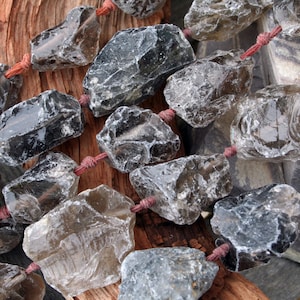 Natural Rock Smoky Quartz Nugget Beads, Full Strand(QZ16) Orig.USD19.99