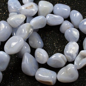 Natural Chalcedony Tumbled Pebble Druzy Beads, Full Strand, 15.5 Inches, G01012