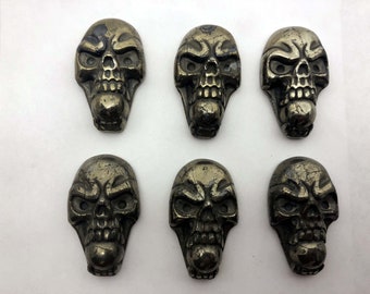 Exotic Natural Pyrite Skull (Selected) Pendant Bead J1415