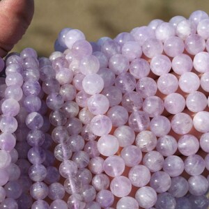 Natural Purple Jade 6mm/8mm/10mm Round Beads, Full Strand G01032