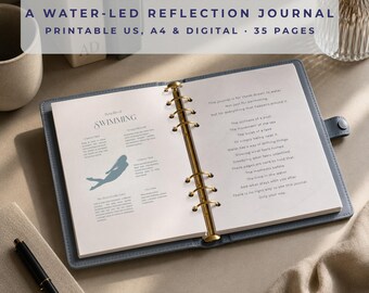 Wild Swimming Journal, Printable Open Water Swim Log, Cold Water Swimming Tracker, Customisable PDF Download
