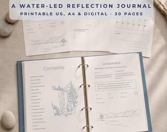 Lake District Wild Swimming Journal, Printable Lake Swim Diary, Cold Water Swimming Gift (Digital Download)