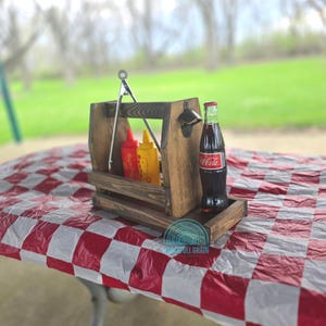 BBQ Caddy | Grill Caddy with Handle | Grill Tote | Smoker Grilling Accessories | Blackstone Grill Tool Storage | Grilling Entertainment Gift
