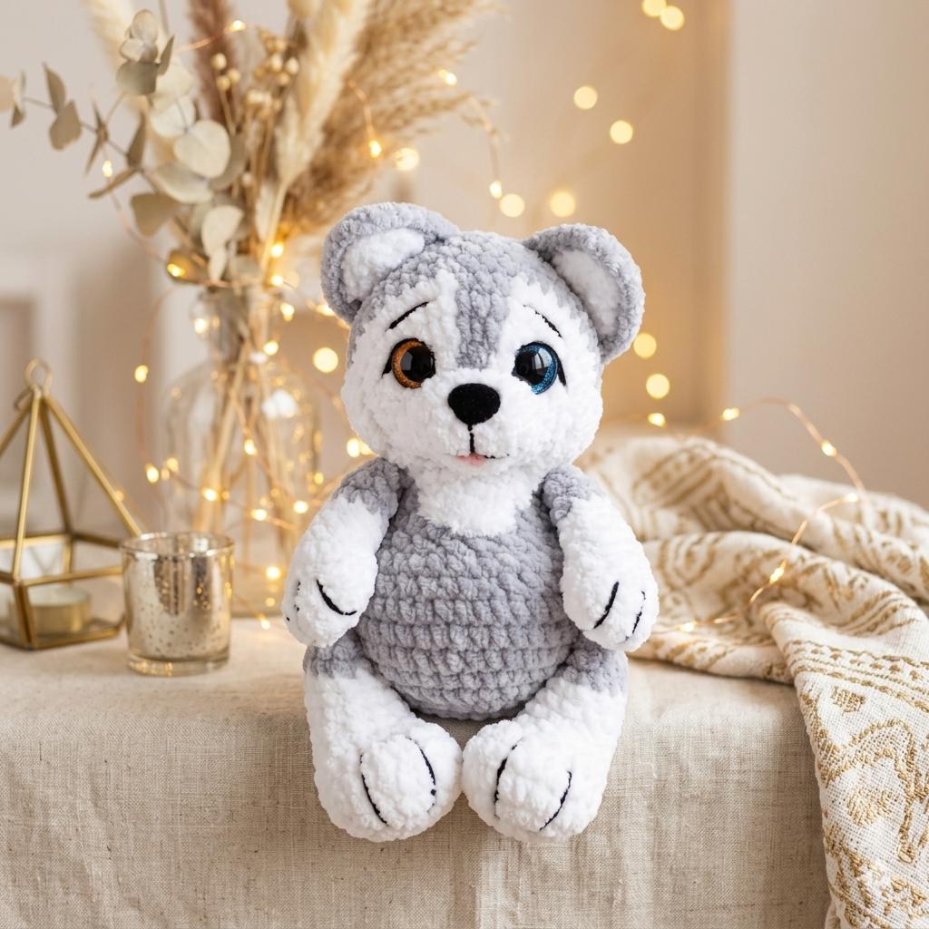 Beginner Husky Puppy Plush Crochet Pattern