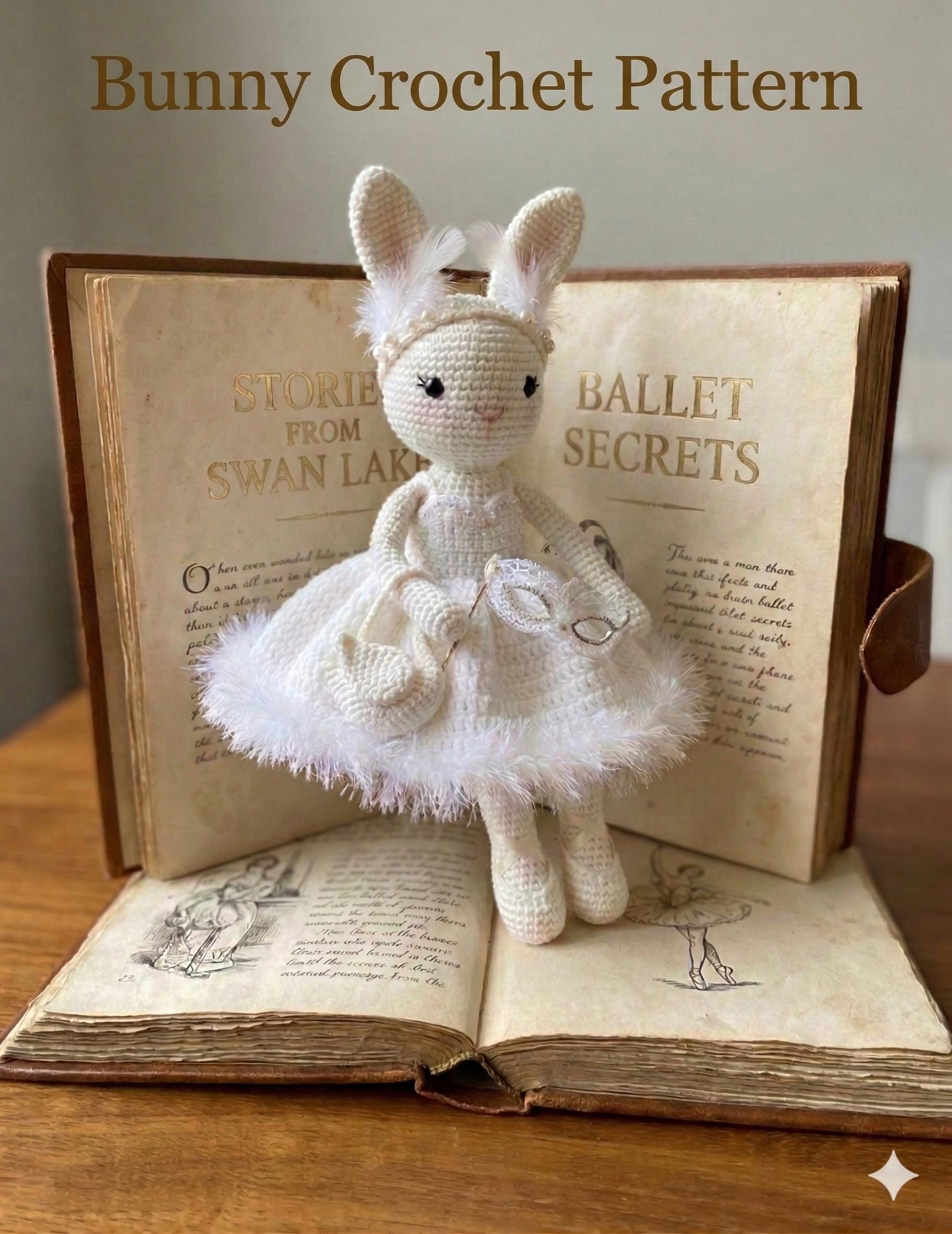 Ballet Bunny Crochet Pattern PDF – Beginner Amigurumi Rabbit Doll ...