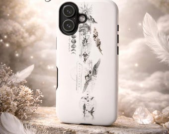 Capa para iPhone com Estética de Anjo | Capa Celestial para Celular com Anjo, Capa Espiritual para iPhone, Design Minimalista do Céu, Presente para Ela