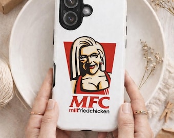 Capa para iPhone MFC - Capa de celular com meme engraçado - Presente para amigos - Capa de celular branca estética - Capa de iPhone moderna