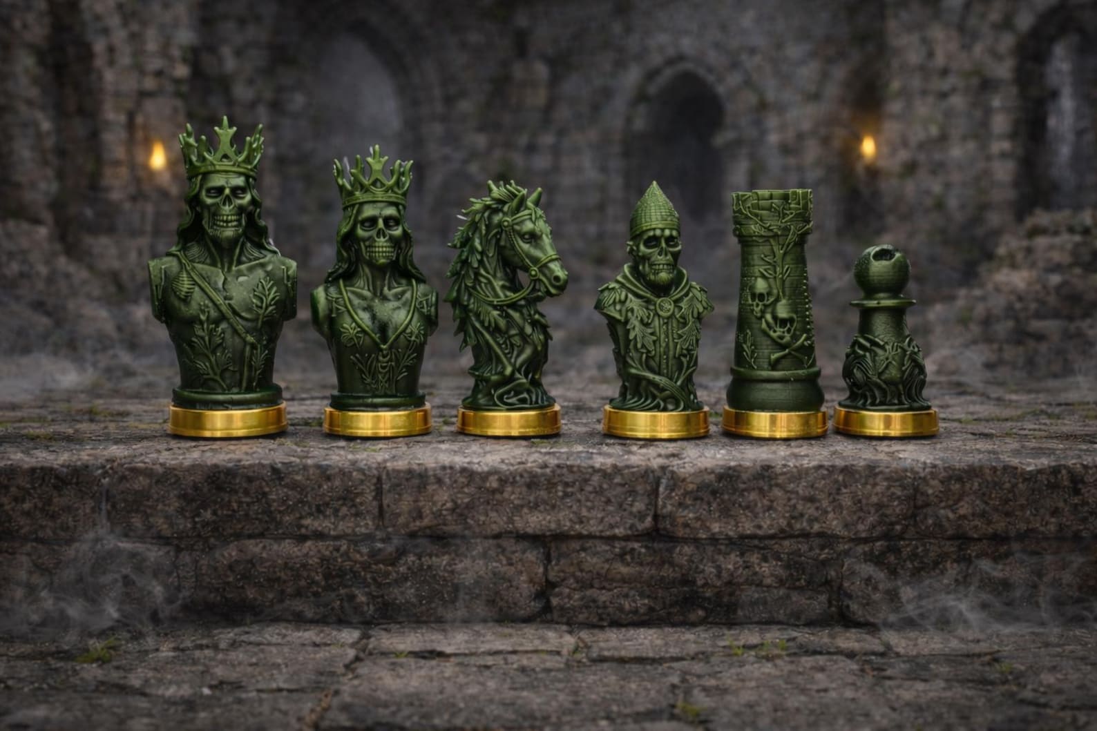 Death Rider Chess Set The Undead Dynasty Chess Set – Where Kings Never Die - Etsy