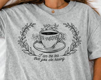 Regency Tea Clipart (Set of 4), Victorian Style Phrases PNG SVG PDF (Digital Download)