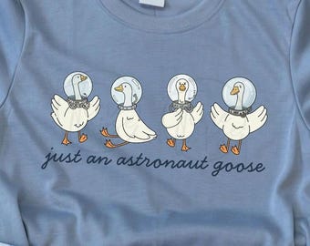 Just An Astronaut Goose PNG SVG, Geese in Space, Sublimation Design (Digital Download)