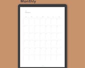 2026 Dated Monthly Digital Planner Clean GoodNotes Notability iPad Planner