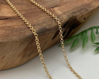 14k Gold Filled Rolo Chain - Lightweight Everyday Chain 14, 16, 18, 20, 24, 28, 30 inch lengths