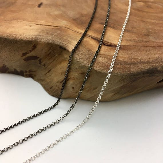 dark silver necklace chain