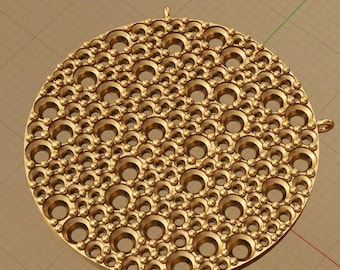 Bubble Pendant 3D Model: Rhinoceros Jewelry Design (3DM, STL, OBJ)