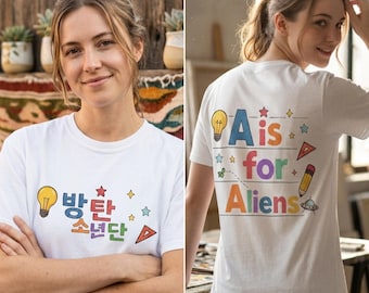 BTS T-shirt | Colorful Alphabet Graphic