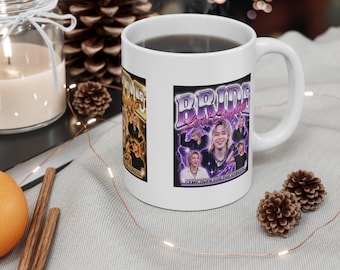 BTS Art Mug | Music Band Portraits, Retro Neon Collage