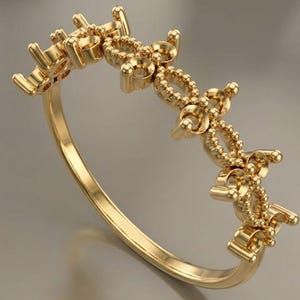 Anillo con lazo de cinta (modelo 3D): Diseño de joyería de rinoceronte (3DM, STL, OBJ)