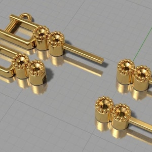 Modelo 3D de pulsera ensamblable: Diseño de joyería de rinoceronte (3DM, STL, OBJ)