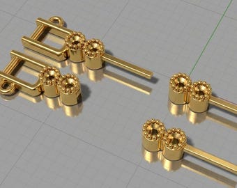Assembly Bracelet 3D Model: Rhinoceros Jewelry Design (3DM, STL, OBJ)