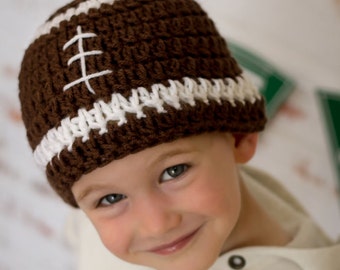 Crochet Football Hat Pattern- Crochet football beanie pattern- Newborn football hat pattern- Crochet football pattern- pigskin hat pattern