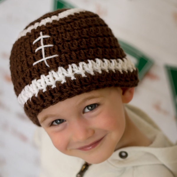 Crochet Football Hat Pattern- Crochet football beanie pattern- Newborn football hat pattern- Crochet football pattern- pigskin hat pattern