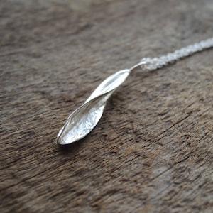 Ash Tree Seed Pendant - Samara - Sterling Silver 925 - Made to Order