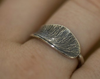 Long Samara Ring - Sustainable Sterling Silver or Solid Gold - Made to Order