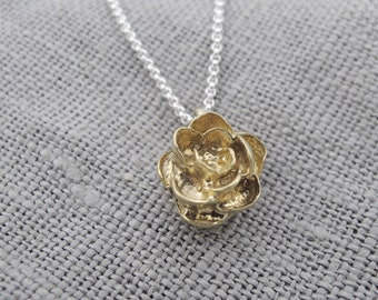 Small Pine Cone - Pendant - Brass - Bronze - Necklace - Nature - Made to Order