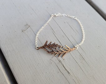 Interlaced Cedars - Bronze Bracelet - Anklet - Nature - Adjustable - Made to Order