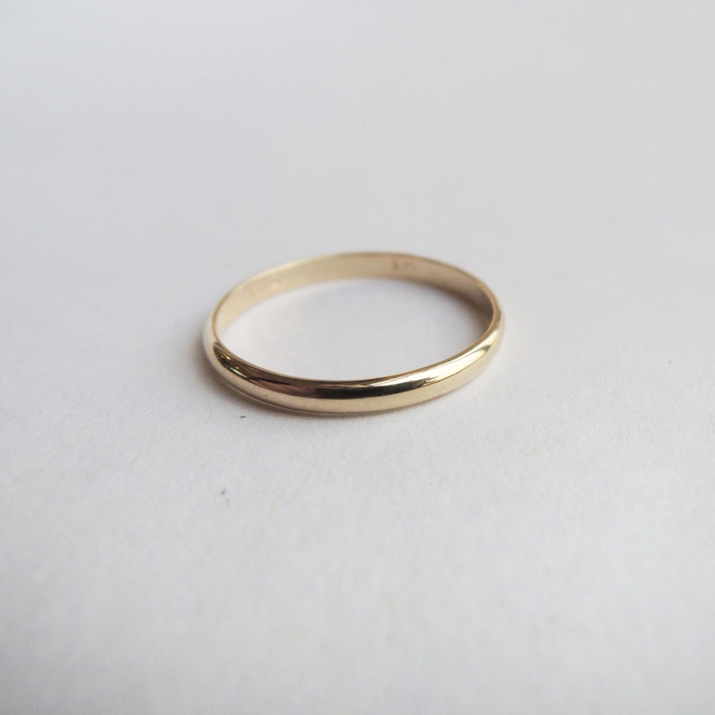 2mm Yellow Rose Midi Rings Stacking Ring Gold Filled Made to Order Simple Ring 12 Gauge