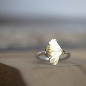 Ginkgo Ring Sterling Silver 925 Made to Order image 2