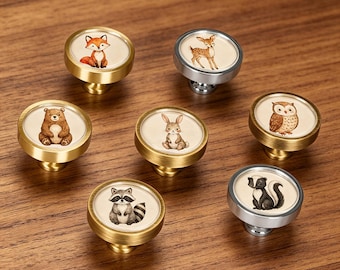 Ladeknoppen voor bosdieren, funky kastknop, kinderkledingkast trekt hardware: