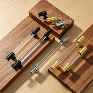 Clear Acrylic Cabinet Pulls | Modern Bar Drawer Handles | Luxury Furniture Kitchen Knobs Hardware