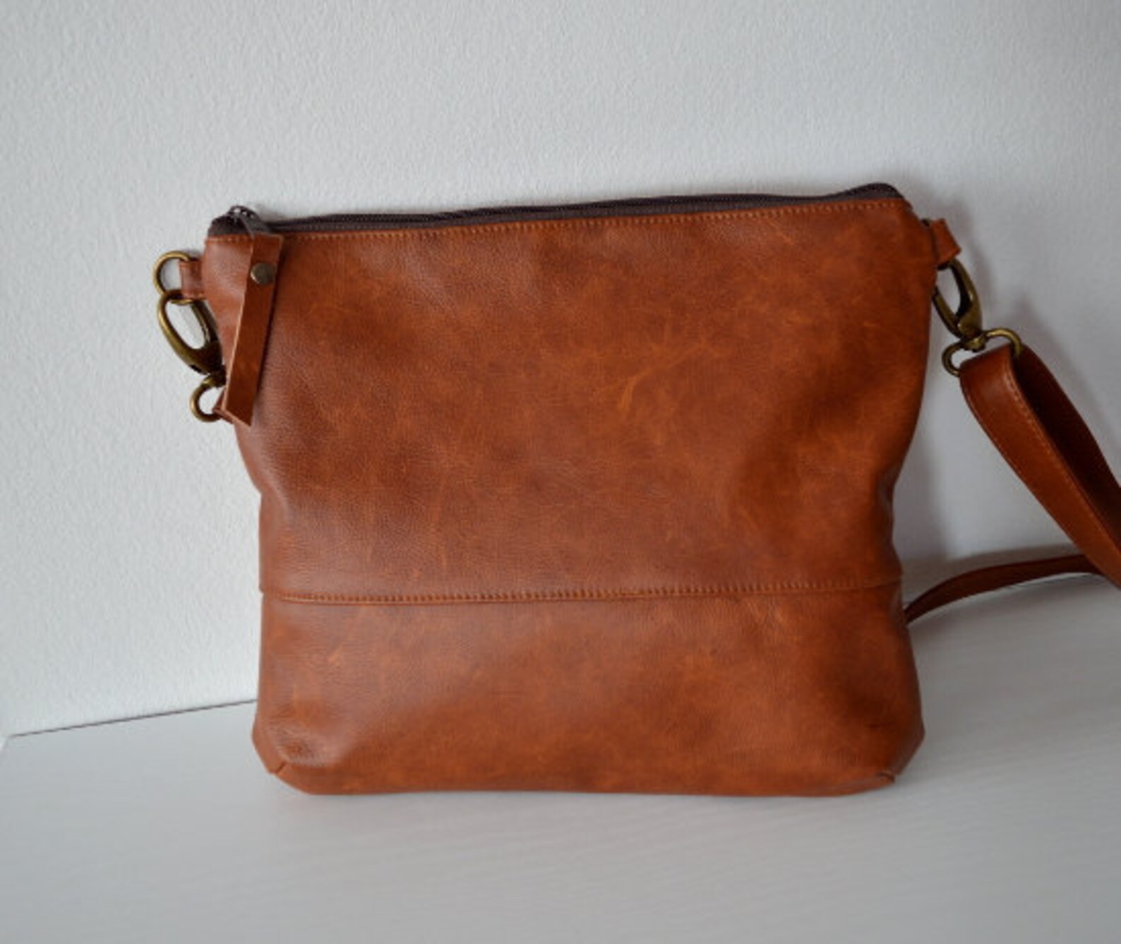 Leather Crossbody Bag Distressed Shoulder Purse Leather Bag | Etsy
