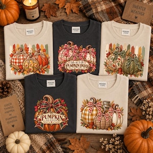 Fall Pumpkin Season PNG Bundle, Autumn Sublimation Designs, Coquette Bow, Vintage Patchwork Png, Pumpkin Patch png, Digital Download