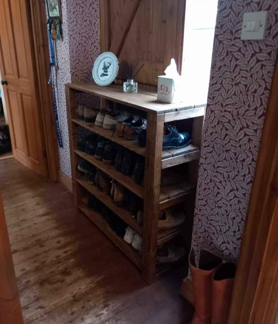 Rustic Flip Shoe Rack Handmade Rustic Tall Shoe Rack - Etsy UK
