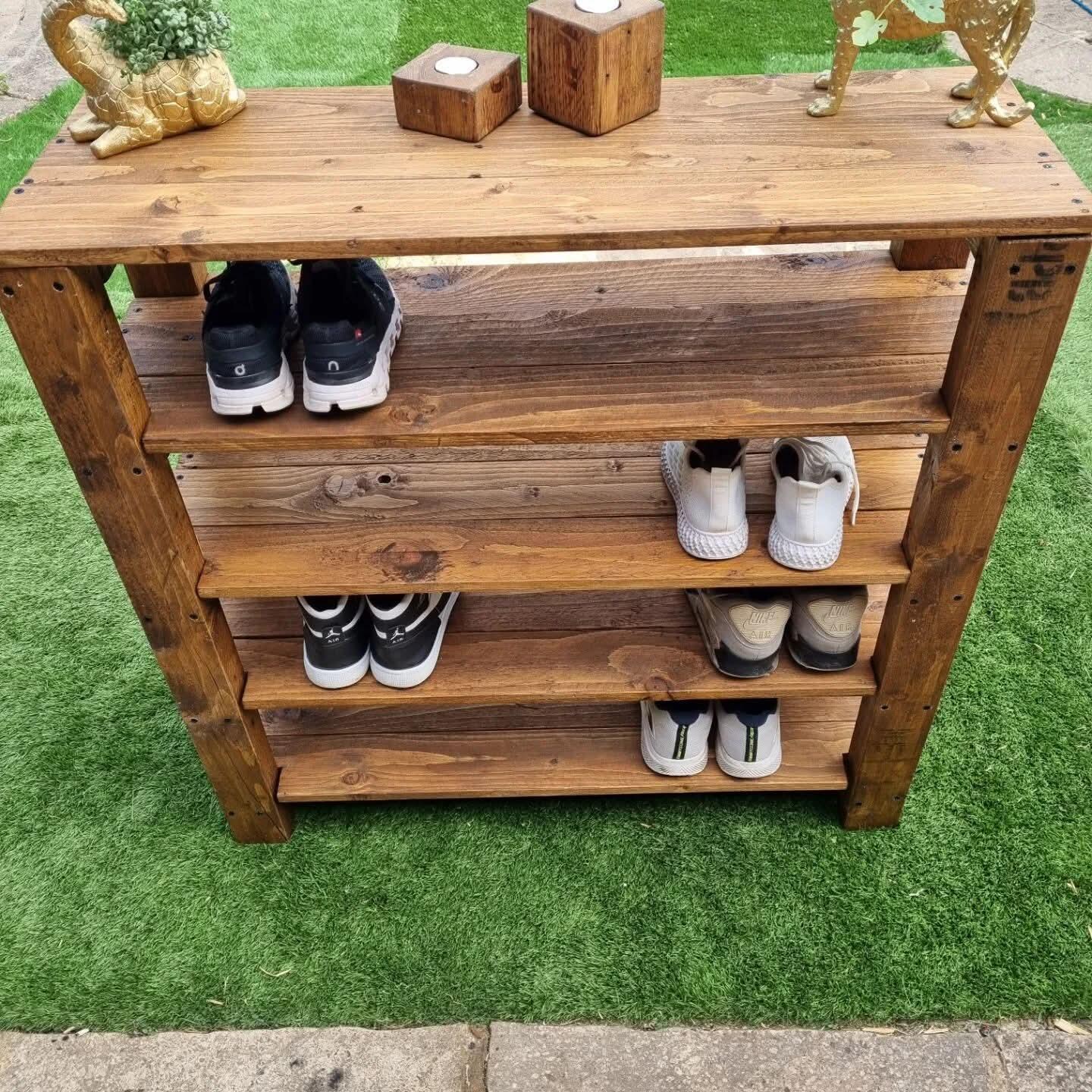 Rustic Flip Shoe Rack Handmade Rustic Tall Shoe Rack - Etsy UK