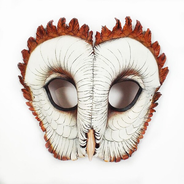 Barn Owl Leather Mask