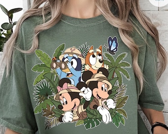 Maglietta Animal Kingdom Safari Mickey Comfort Colors, maglietta magica safari con Topolino e amici, abbigliamento per le vacanze Disney, maglietta Walt Disney World