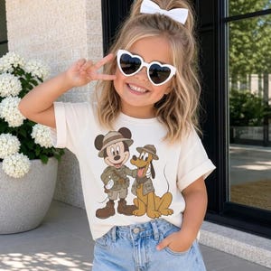 Mickey and Pluto Animal Kingdom Shirt, Kid Youth Toddler, Safari Family Shirt, WDW Theme Parks, Leopard Disney Family Trip