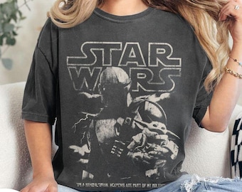 Maglietta vintage Mandalorian, maglietta Din Djarin & Grogu Star Wars, maglietta This Is The Way, Pedro Pascal Mandalorian, maglietta Disneyland Star Wars