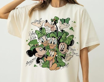 Retro Mickey and Friends St. Patrick's Day, png, gelukkige Ierse Disneyland-personages (digitale download)