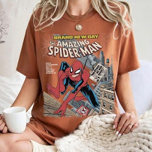 Marvel The Amazing Spider-Man Brand New Day Shirt, Comfort Colors Marvel Tee, MCU Avengers Shirt, Superhero Fan Gift, Marvel Studios Shirt image 13