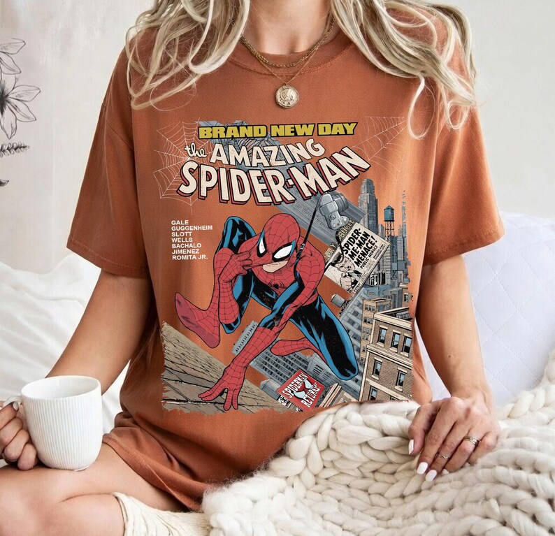 Marvel The Amazing Spider-Man Brand New Day Shirt, Comfort Colors Marvel Tee, MCU Avengers Shirt, Superhero Fan Gift, Marvel Studios Shirt image 13