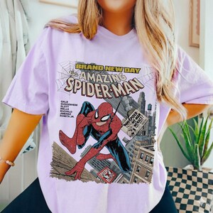 Marvel The Amazing Spider-Man Brand New Day Shirt, Comfort Colors Marvel Tee, MCU Avengers Shirt, Superhero Fan Gift, Marvel Studios Shirt image 12