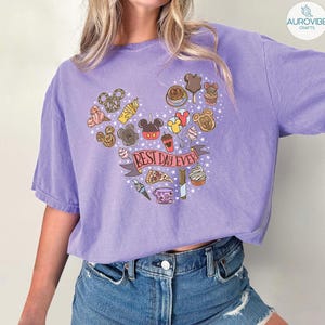 Comfort Colors Best Day Ever Shirt, Disneyworld Tee, Snacks Around The World, Womens Disney Tshirt, Kid Youth Shirt, Girl Disneyland Violet
