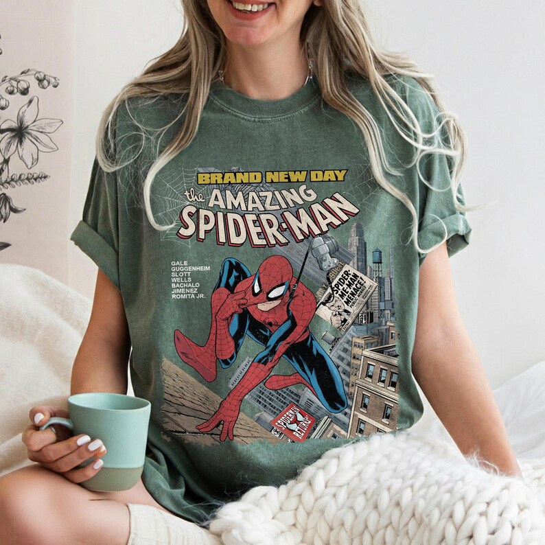 Marvel The Amazing Spider-Man Brand New Day Shirt, Comfort Colors Marvel Tee, MCU Avengers Shirt, Superhero Fan Gift, Marvel Studios Shirt image 7