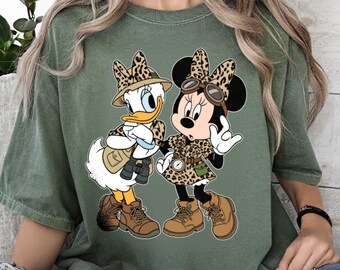 Minnie Daisy Safari Leopard Shirt, Animal Kingdom Leopard Besties Tee, Lets Get Wild WDW Matching Family Trip Tee, Disneyworld Group Shirt
