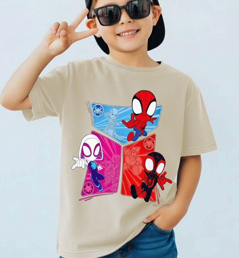 Vintage Spidey and His Friends Shirt, MCU Fan Tee image 1